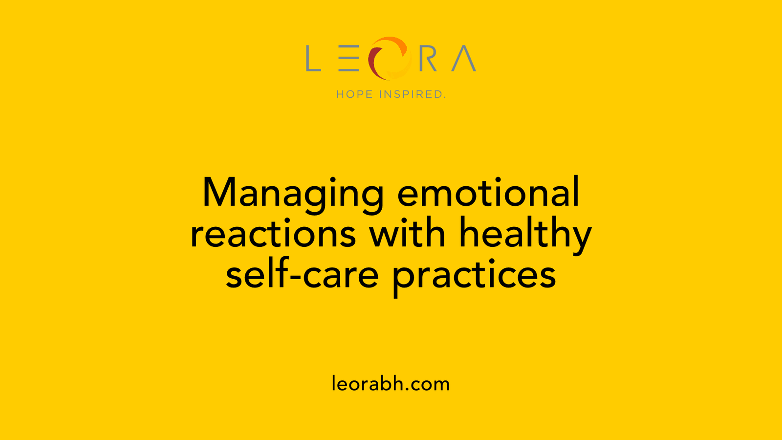 Managing emotional reactions with healthy self-care practices